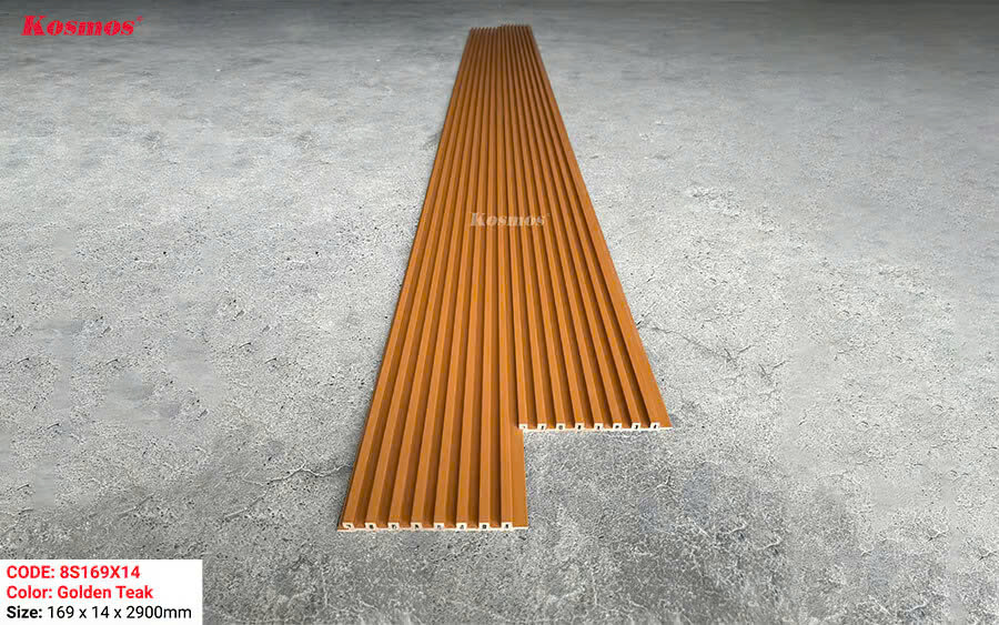 Tấm Ốp Lam 8 Sóng Ngoài Trời ASA 8S169X14-Teak